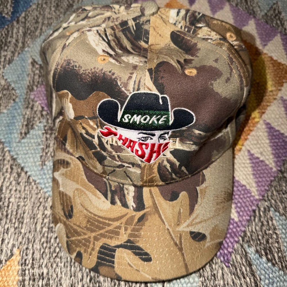 Allmyhatsaredead smoke hash 710 cowboy hat tree camo